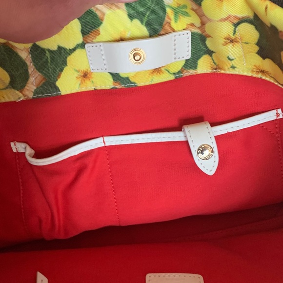 Authentic DOONEY & BOURKE Daisies floral Canvas/leather snap closure tote - Picture 13 of 16